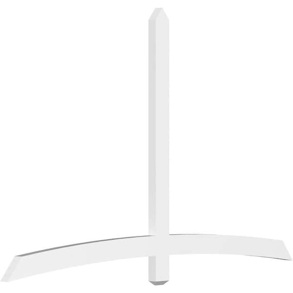 Ekena Millwork Bellingham Architectural Grade PVC Gable Bracket, 84"W x 52 1/2"H x 2"D x 4"F, 15/12 Pitch GBP084X53X0204BEL00 - main